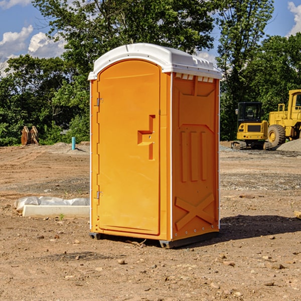 how often are the porta potties cleaned and serviced during a rental period in Tioga LA